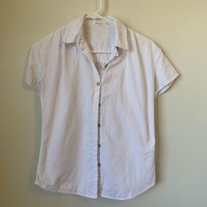 Women’s White button down short sleeve